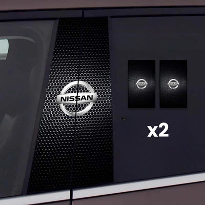 2x Auto raamstickers met logo