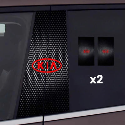 2x Auto raamstickers met logo