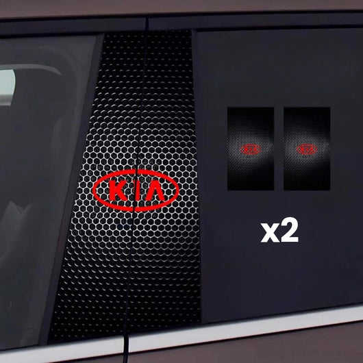 2x Auto raamstickers met logo