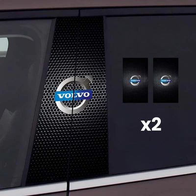 2x Auto raamstickers met logo