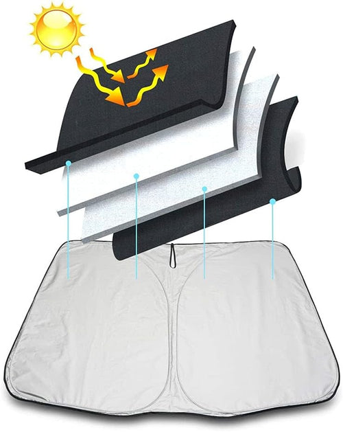 Opvouwbare autozonnescherm met logo