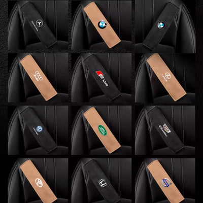 Luxe suède veiligheidsgordelhoes (2 stuks)